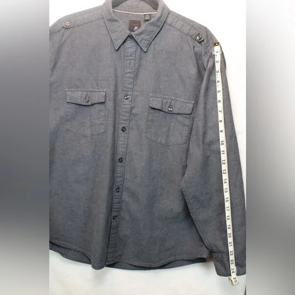 JF J.Ferrar Men's Rolled-Up Casual Shirt XL Neck Size 17-17.5 - Picture 5 of 9